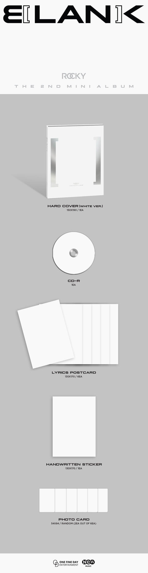 ROCKY 2nd Mini Album - BLANK - Pig Rabbit Shop Kpop store Spain