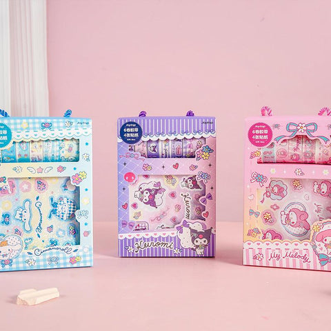 Set Washi + Sticker Sanrio - Pig Rabbit Shop Kpop store Spain