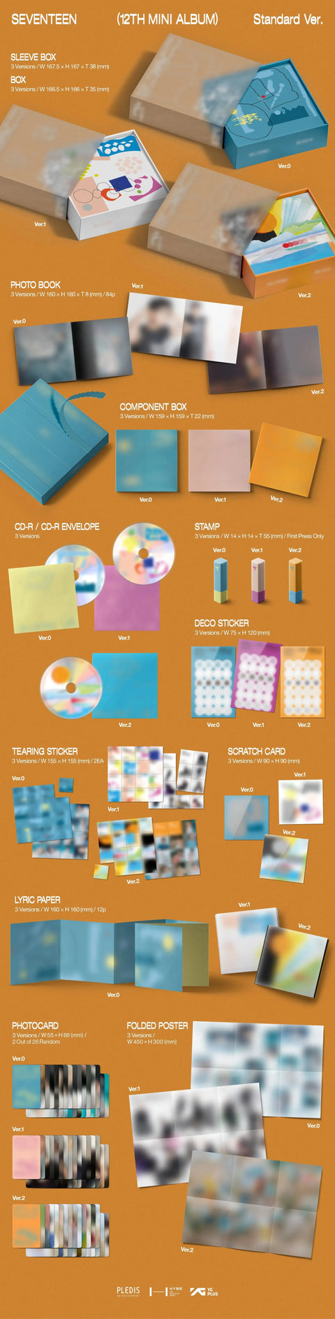 SEVENTEEN 12th Mini Album - Spill the feels(Standard Ver.) - Pig Rabbit Shop Kpop store Spain