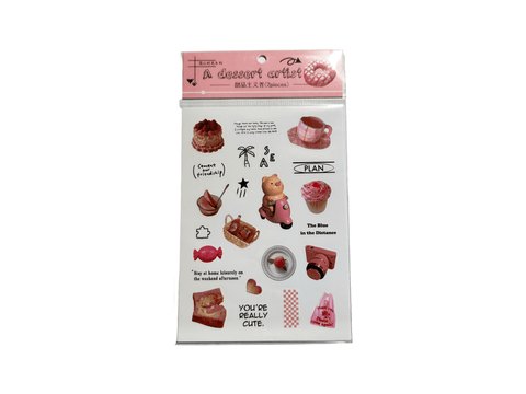 Sticker A Dessert Artist (2 pieces) - Pig Rabbit Shop Kpop store Spain