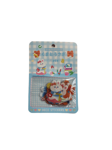 Sticker Blue School (40 pieces) - Pig Rabbit Shop Kpop store Spain