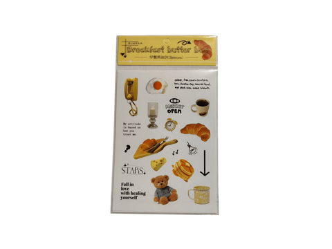 Sticker Breakfast Butter Bag (2 pieces) - Pig Rabbit Shop Kpop store Spain