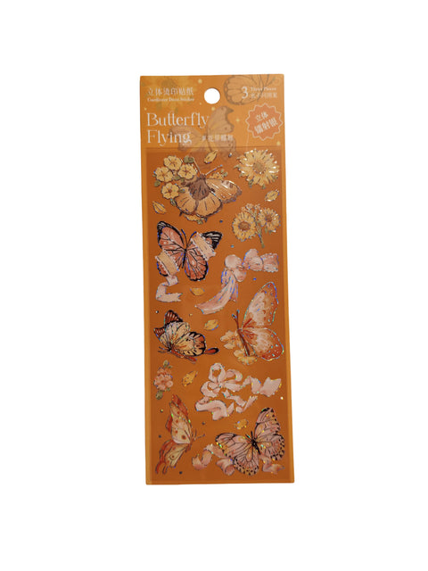 Sticker Butterfly Flying (3 pieces) - Pig Rabbit Shop Kpop store Spain