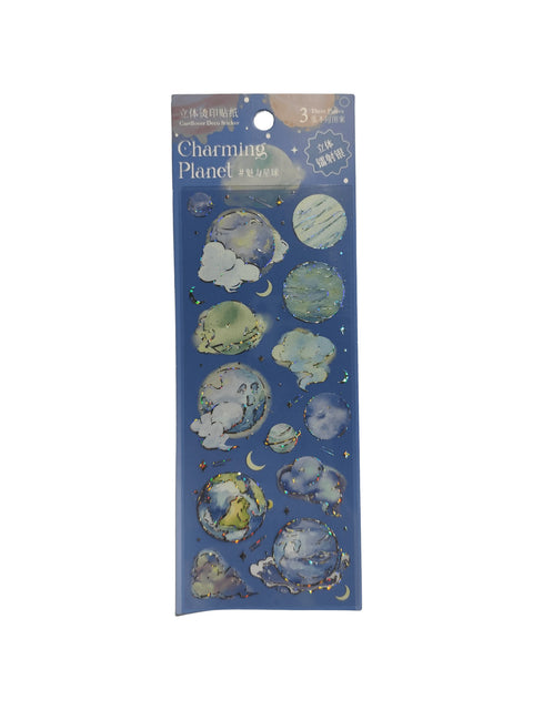 Sticker Charming Planet (3 pieces) - Pig Rabbit Shop Kpop store Spain
