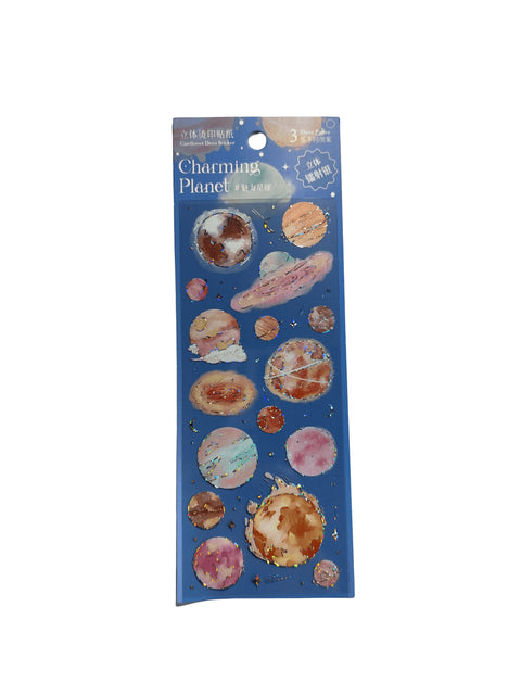 Sticker Charming Planet (3 pieces) - Pig Rabbit Shop Kpop store Spain