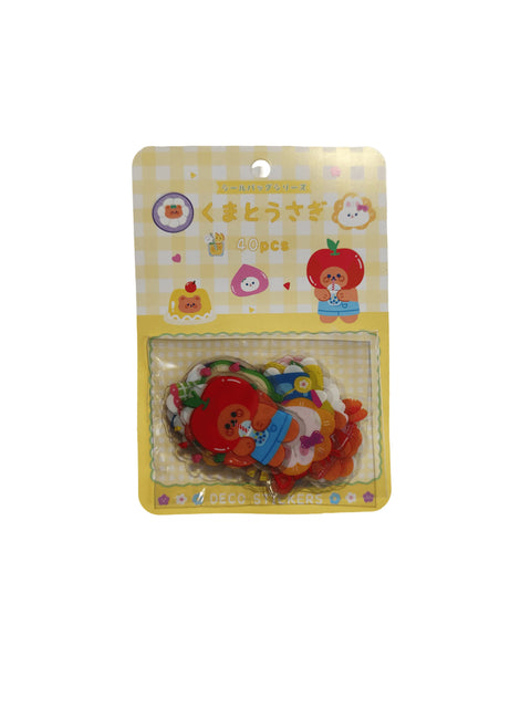 Sticker Cute Food (40 pieces) - Pig Rabbit Shop Kpop store Spain