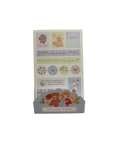 Sticker Cute Girl Blue (6 pieces) - Pig Rabbit Shop Kpop store Spain