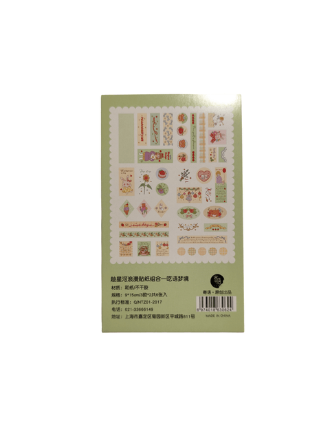 Sticker Cute Girl Green (6 pieces) - Pig Rabbit Shop Kpop store Spain