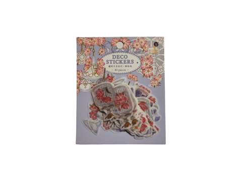Sticker Deco Sticker Flowers (40 pieces) - Pig Rabbit Shop Kpop store Spain