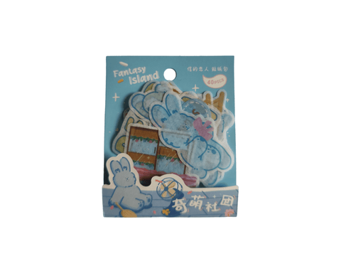 Sticker Fantasy Island Blue - Pig Rabbit Shop Kpop store Spain