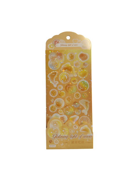 Sticker Glistening Light Of Waves (2 pieces) - Pig Rabbit Shop Kpop store Spain