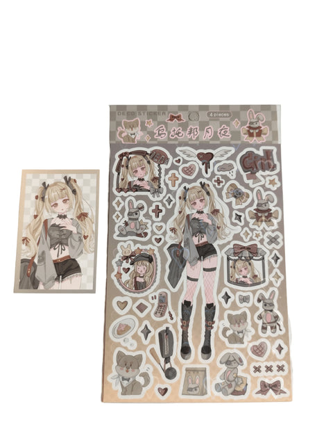 Sticker Gray Magic (4 pieces) - Pig Rabbit Shop Kpop store Spain