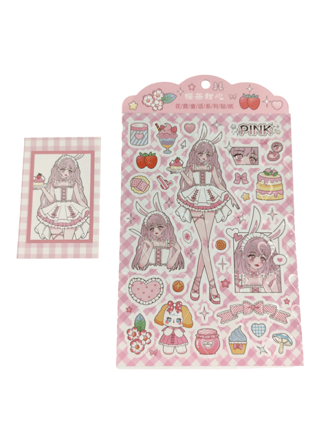 Sticker Pink (4 pieces) - Pig Rabbit Shop Kpop store Spain