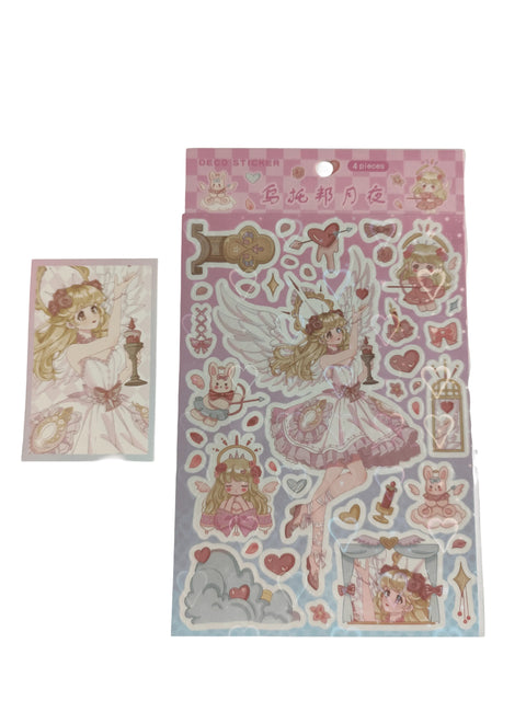 Sticker Pink Magic (4 pieces) - Pig Rabbit Shop Kpop store Spain