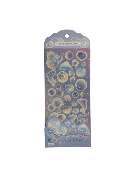 Sticker Purple Fragrant Fields (2 pieces) - Pig Rabbit Shop Kpop store Spain