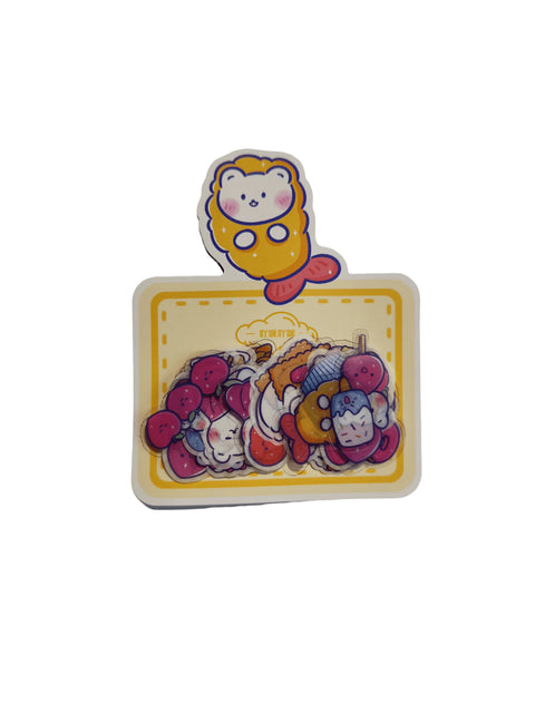 Sticker Teddy Bear Yellow (40 pieces) - Pig Rabbit Shop Kpop store Spain