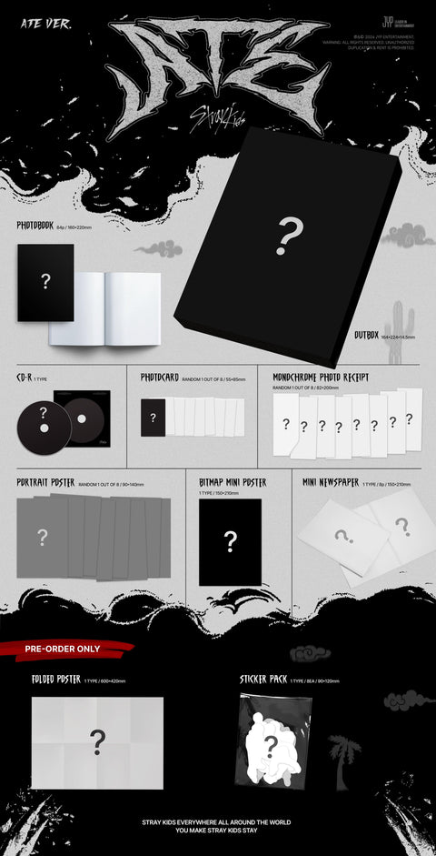Stray Kids 9th Mini Album - ATE (ATE Ver.) [LIMITED VER.] +YES24 PHOTOCARD - Pig Rabbit Shop Kpop store Spain