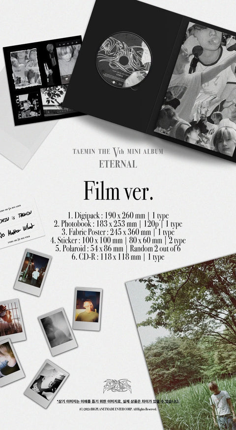 TAEMIN The 5th Mini Album - ETERNAL (Film Ver.) - Pig Rabbit Shop Kpop store Spain
