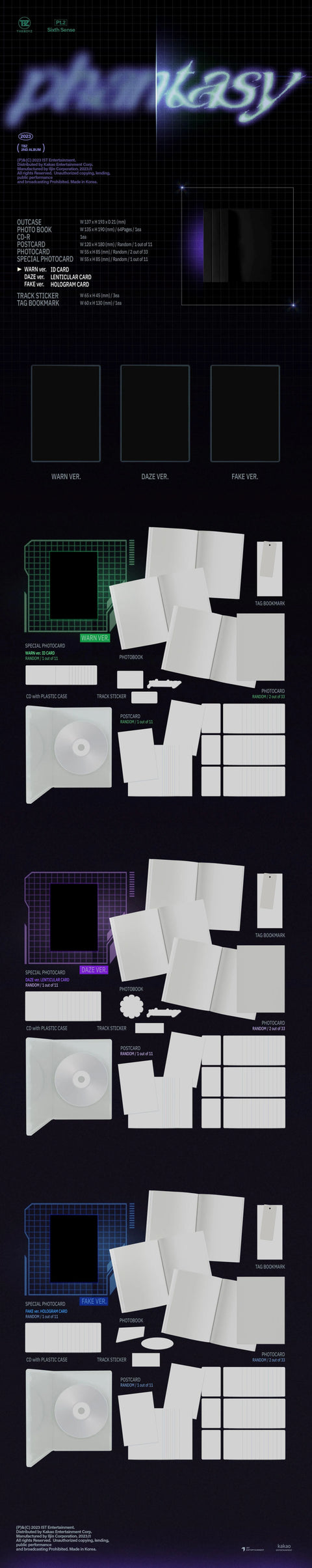 THE BOYZ 2ND ALBUM - PHANTASY Pt.2 Sixth Sense - Pig Rabbit Shop Kpop store Spain