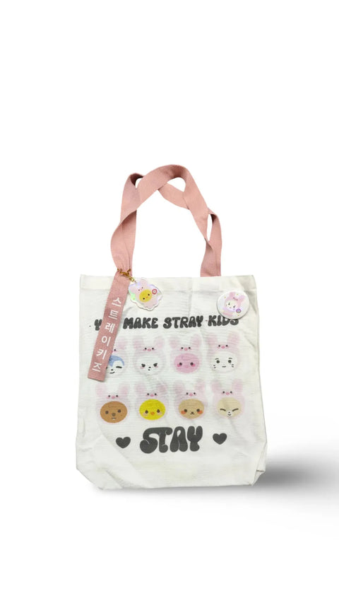 Totebag Skzoo Pig Rabbit Shop - Pig Rabbit Shop Kpop store Spain