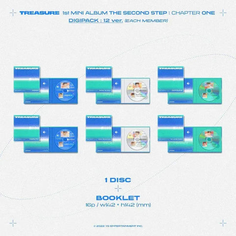 TREASURE - THE SECOND STEP : CHAPTER ONE (1st Mini Album DIGIPACK) - Pig Rabbit Shop Kpop store Spain