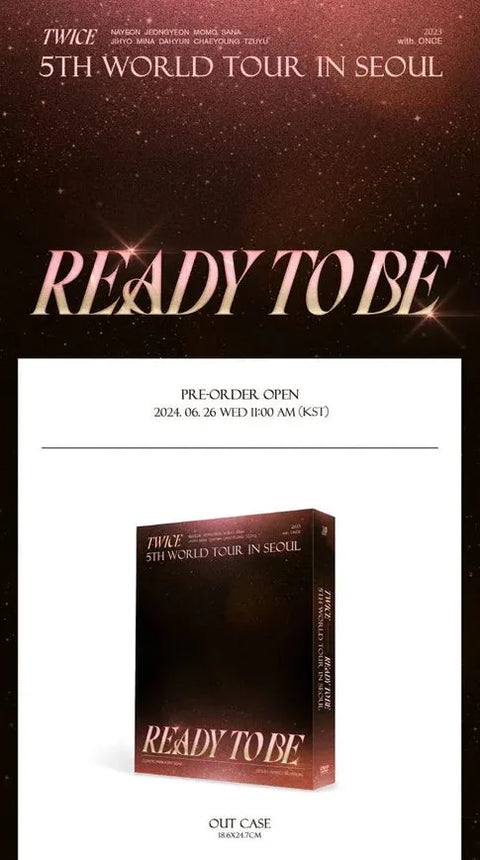 TWICE 5TH WORLD TOUR - READY TO BE IN SEOUL DVD