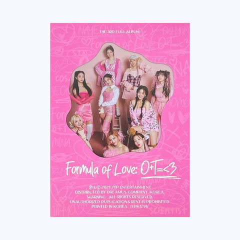 Twice full album vol.3 - Formula of love: O+T=<3 - Pig Rabbit Shop Kpop store Spain