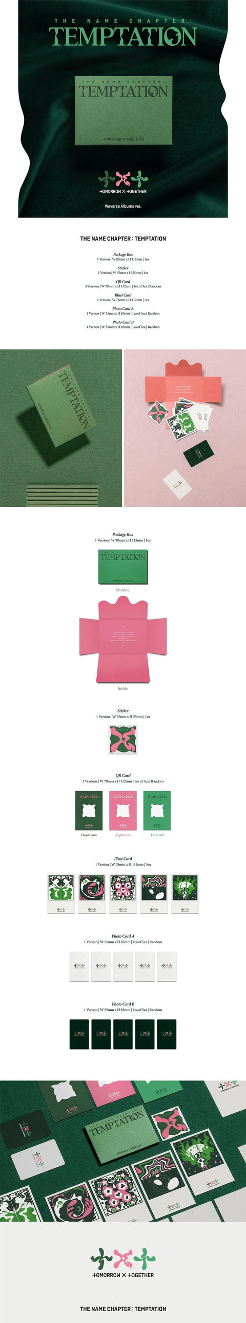 TXT Album - 이름의 장: TEMPTATION (Weverse Albums ver.) - Pig Rabbit Shop Kpop store Spain