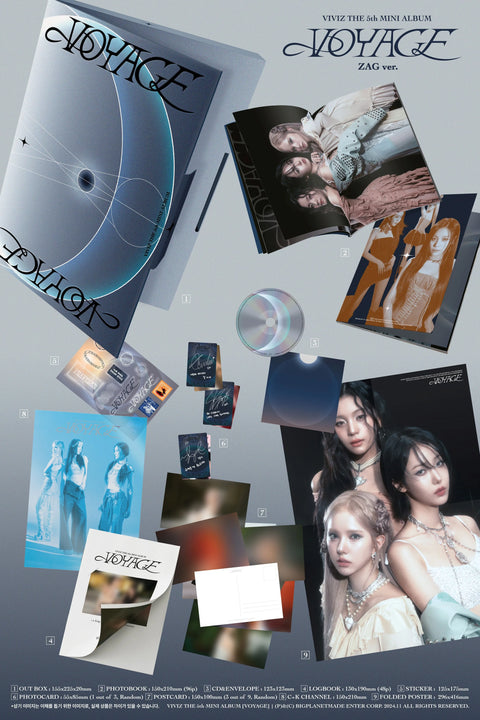 VIVIZ 5th Mini Album - VOYAGE (ZaG Ver.) - Pig Rabbit Shop Kpop store Spain