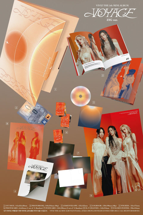 VIVIZ 5th Mini Album - VOYAGE (ZIG Ver.) - Pig Rabbit Shop Kpop store Spain