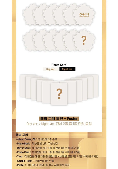 WANNA ONE 2ND MINI ALBUM - I PROMISE YOU (0+1=1) - Pig Rabbit Shop Kpop store Spain