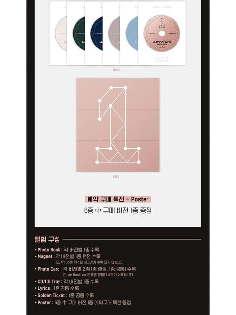 WANNA ONE SPECIAL ALBUM - UNDIVIDED ( 1÷Χ=1 ) - Pig Rabbit Shop Kpop store Spain