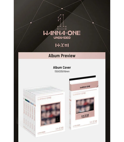 WANNA ONE SPECIAL ALBUM - UNDIVIDED ( 1÷Χ=1 ) - Pig Rabbit Shop Kpop store Spain