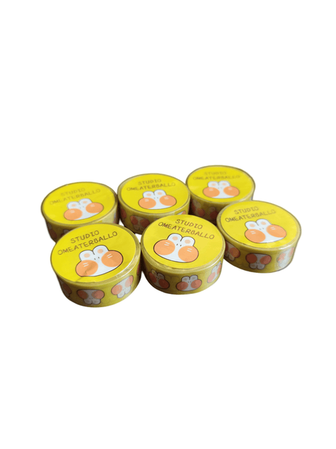 Washi Tape Studio Omeaterballo Yellow - Pig Rabbit Shop Kpop store Spain