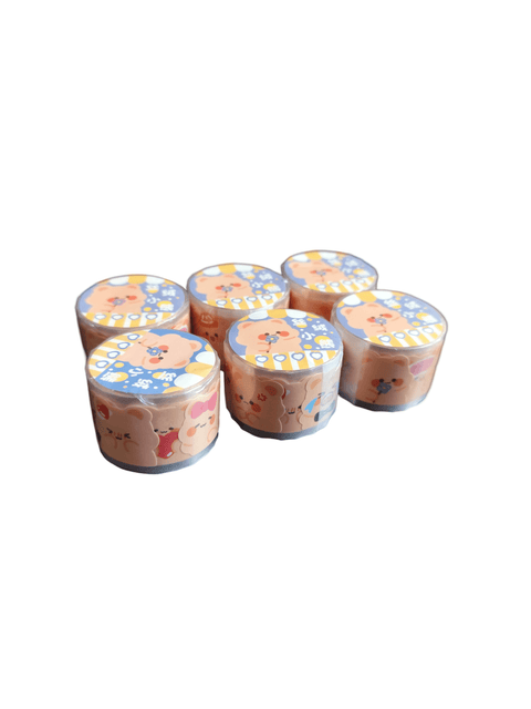 Washi Tape Teddy Bear Orange - Pig Rabbit Shop Kpop store Spain