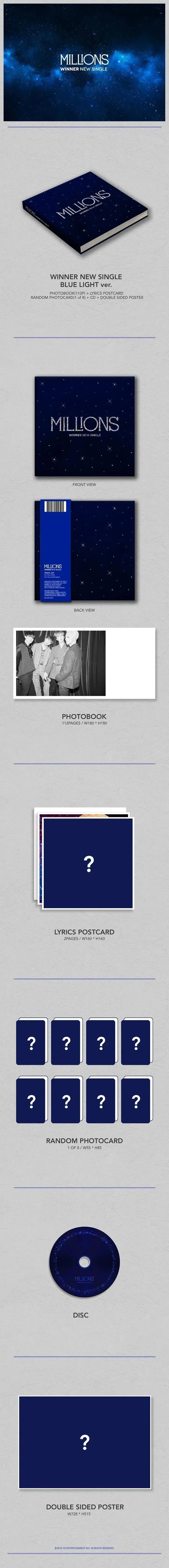 WINNER NEW SINGLE - MILLIONS - Pig Rabbit Shop Kpop store Spain