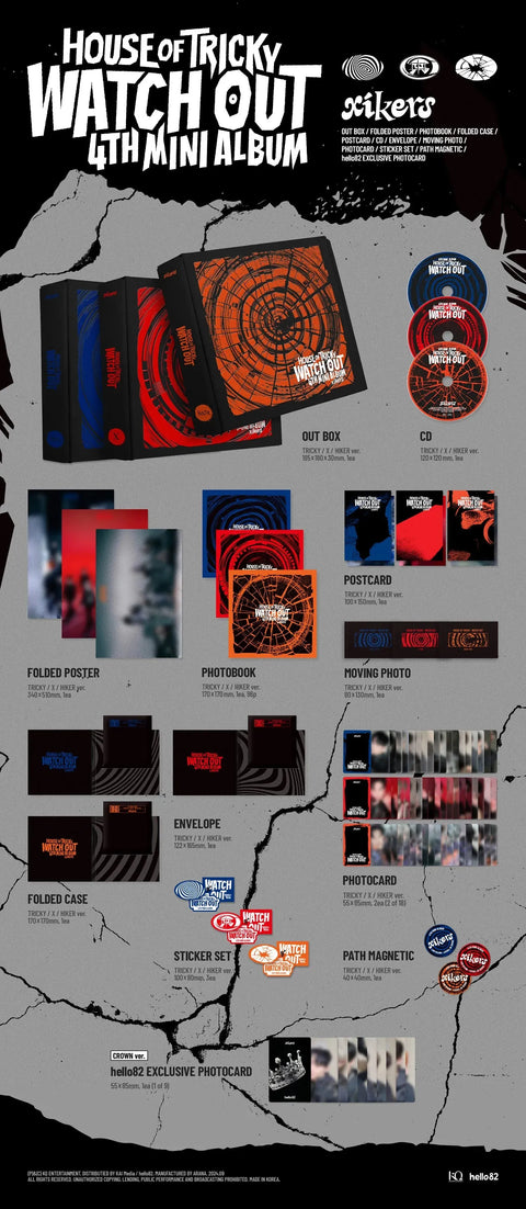 xikers 4th Mini Album - HOUSE OF TRICKY WATCH OUT POP-UP EXCLUSIVE - Pig Rabbit Shop Kpop store Spain