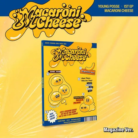YOUNG POSSE 1st EP Album - MACARONI CHEESE (Magazine Ver.) - Pig Rabbit Shop Kpop store Spain