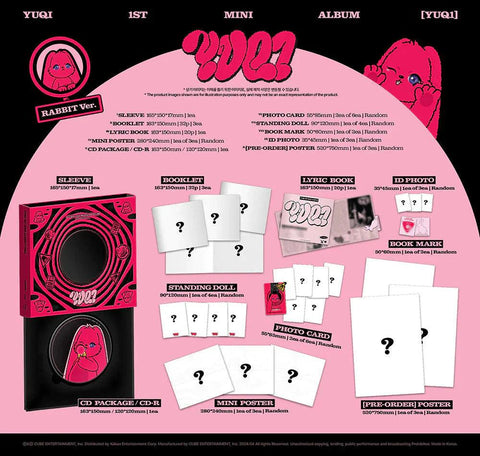 YUQI (G)I-DLE) 1st Mini Album - YUQ1 + HELLO82 PHOTOCARD - Pig Rabbit Shop Kpop store Spain