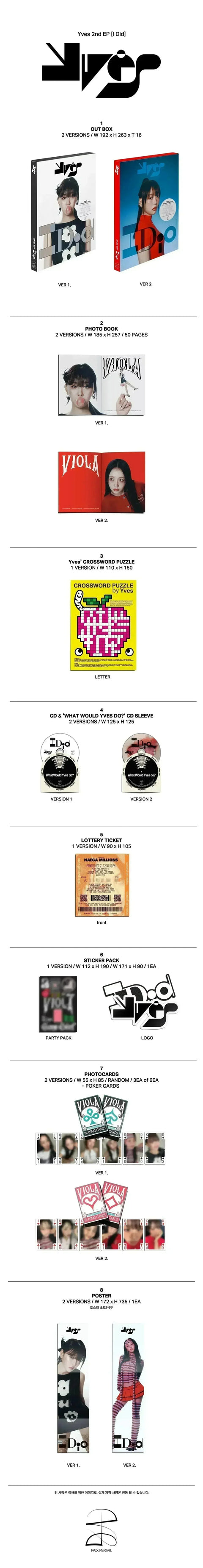 Yves 2nd EP Album - I Did - Pig Rabbit Shop Kpop store Spain