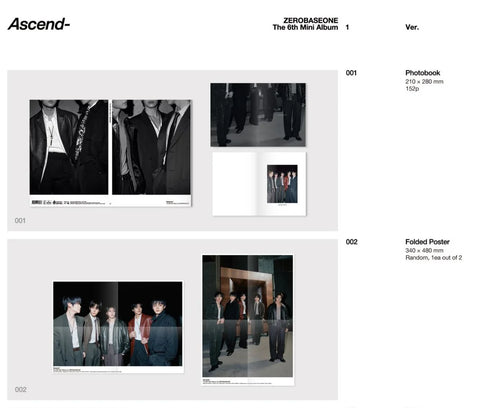 [RESERVA] ZEROBASEONE The 6th Mini Album - Ascend [Photobook Ver.] + Apple Music Gift