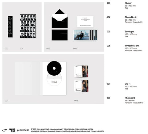 [RESERVA] ZEROBASEONE The 6th Mini Album - Ascend [Photobook Ver.] + Apple Music Gift
