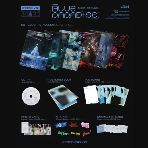 ZEROBASEONE BLUE PARADISE THE 5TH MINI ALBUM ZEROSE VER - Pig Rabbit Shop Kpop store Spain
