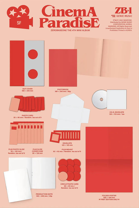 ZEROBASEONE The 4th Mini Album - CINEMA PARADISE - Pig Rabbit Shop Kpop store Spain