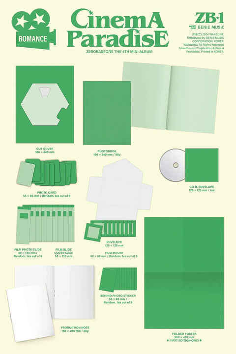 ZEROBASEONE The 4th Mini Album - CINEMA PARADISE - Pig Rabbit Shop Kpop store Spain