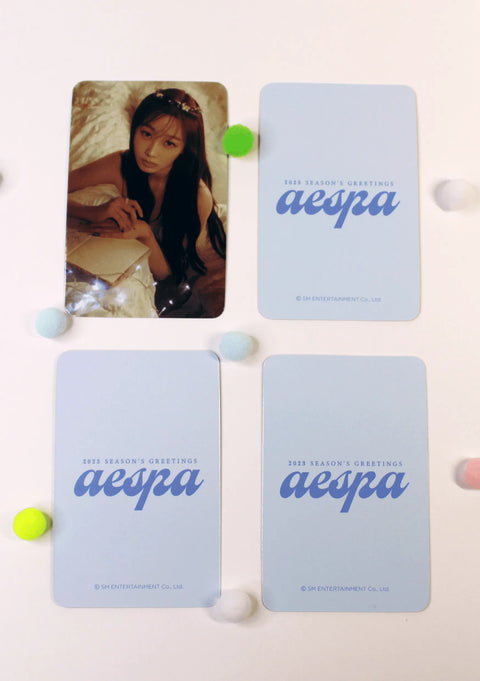 Aespa – 2023 Season’s Greetings Preorder official photocard - Pig Rabbit Shop Kpop store Spain