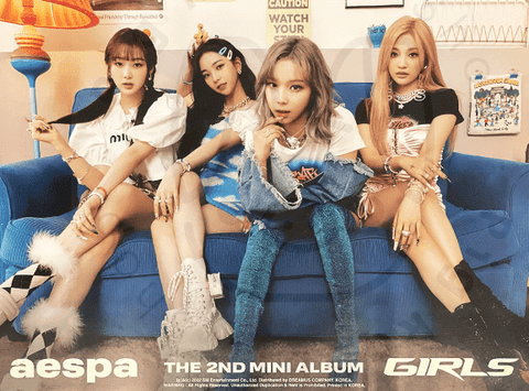 Aespa Mini Album Vol. 2 - Girls (Real World Ver.) [ b ] poster - Pig Rabbit Shop Kpop store Spain