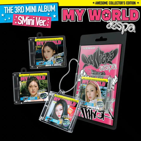 AESPA The 3rd Mini Album - MY WORLD (SMini Ver.) [RANDOM VER.] - Pig Rabbit Shop Kpop store Spain