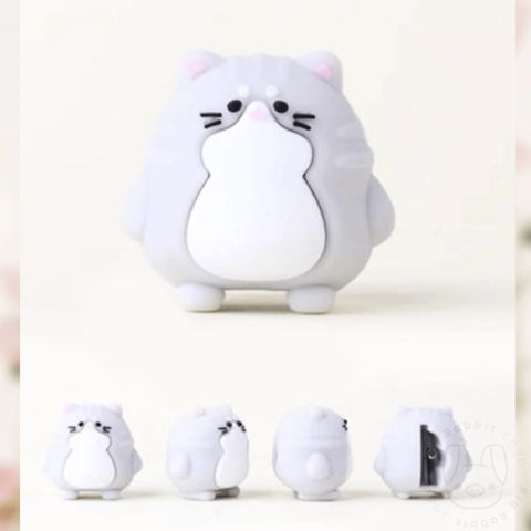 Afilalápices sacapuntas gato Gris - Pig Rabbit Shop Kpop store Spain