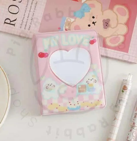 Álbum de fotos MY LOVE Rosa con 40 rejillas, photocards kpop - Pig Rabbit Shop Kpop store Spain